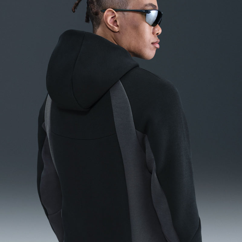 NIKE TECH COLOR BLOCK FULL ZIP WINDRUNNER JACKET "BLACK/ANTHRACITE/BLACK"