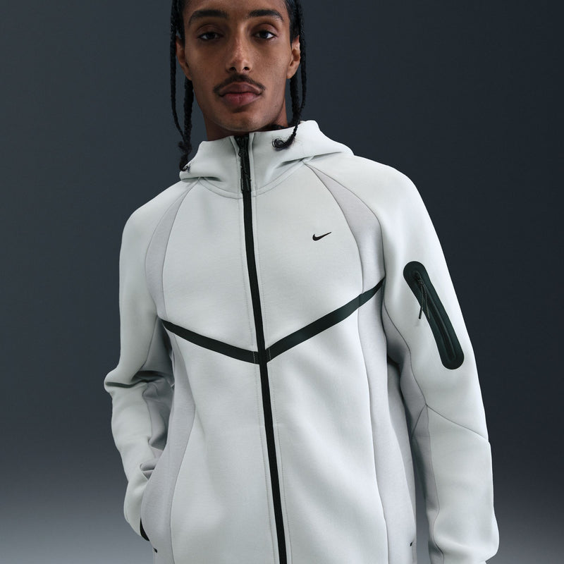 NIKE TECH COLOR BLOCK FULL ZIP WINDRUNNER JACKET "LIGHT SILVER/LT SMOKE GREY/BLACK"