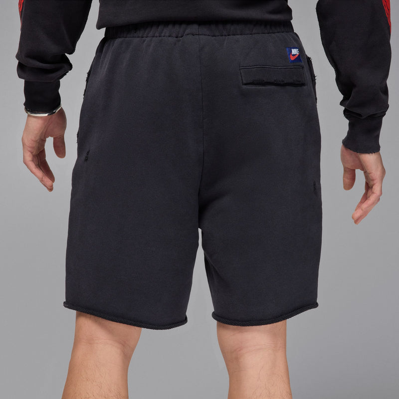 AIR JORDAN RARE AIR FRENCH TERRY SHORTS "BLACK/CHILE RED"