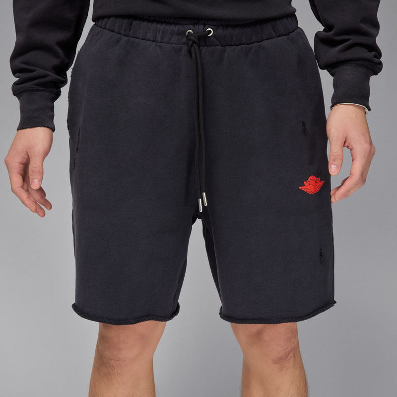 AIR JORDAN RARE AIR FRENCH TERRY SHORTS "BLACK/CHILE RED"