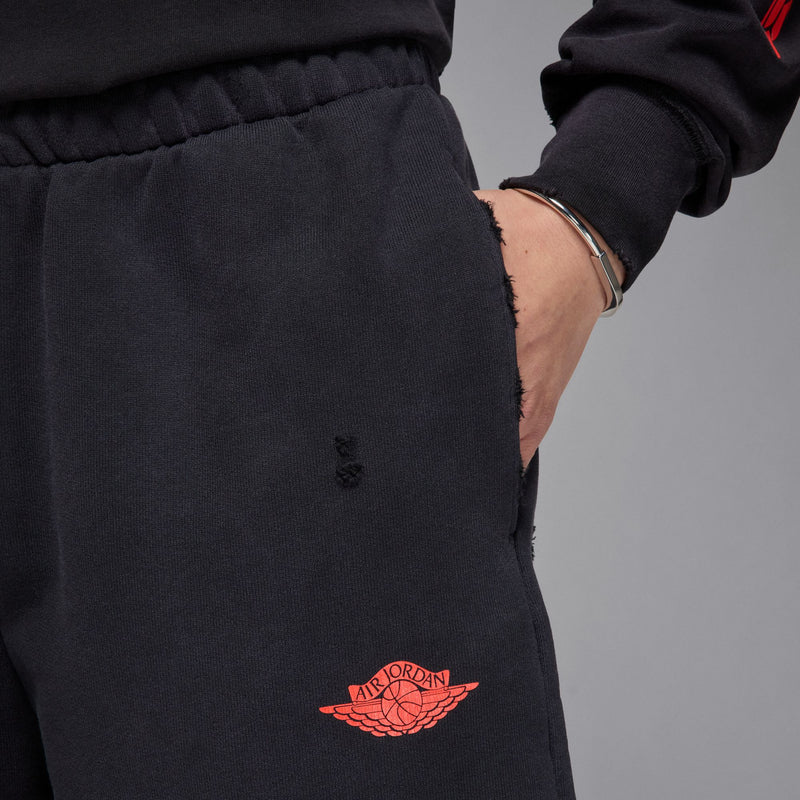 AIR JORDAN RARE AIR FRENCH TERRY SHORTS "BLACK/CHILE RED"