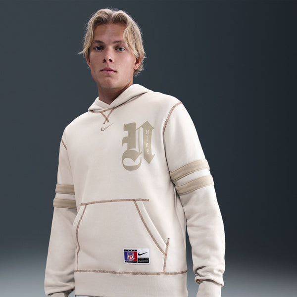 NIKE CLUB FLEECE PULLOVER HOODIE "LIGHT BONE"