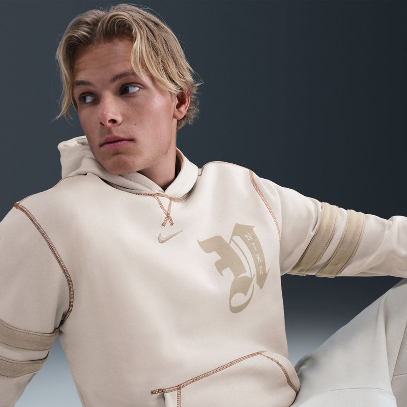 NIKE CLUB FLEECE PULLOVER HOODIE "LIGHT BONE"