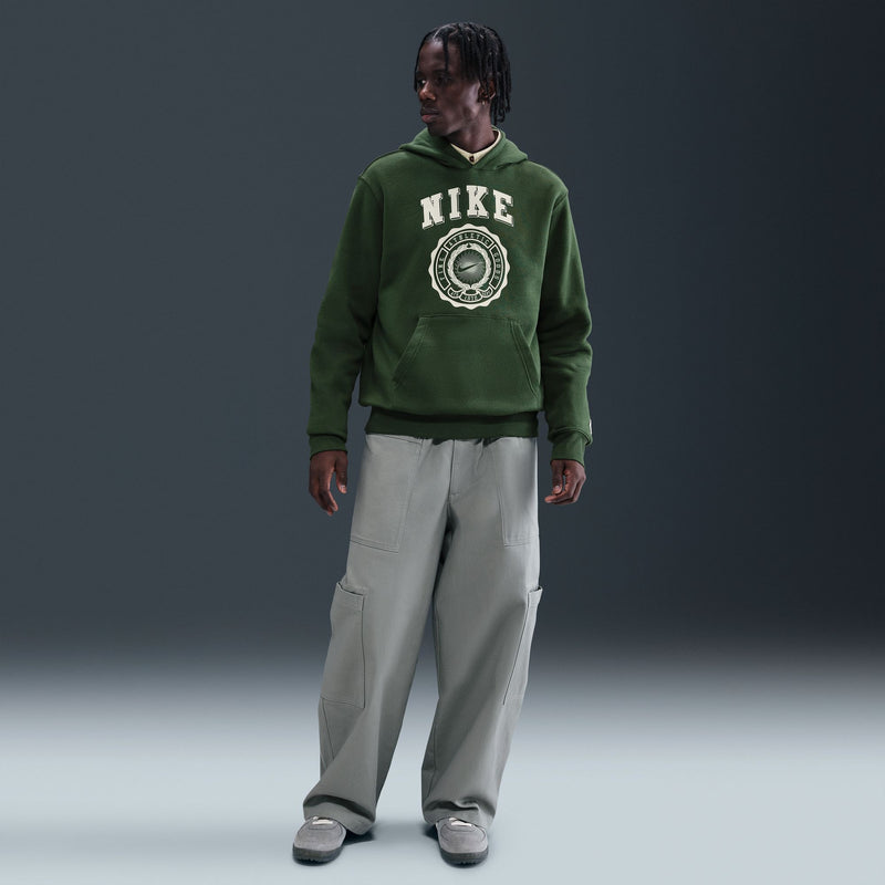 NIKE CLUB FLEECE PULLOVER HOODIE "FIR/SUMMIT WHITE/JADE HORIZON"