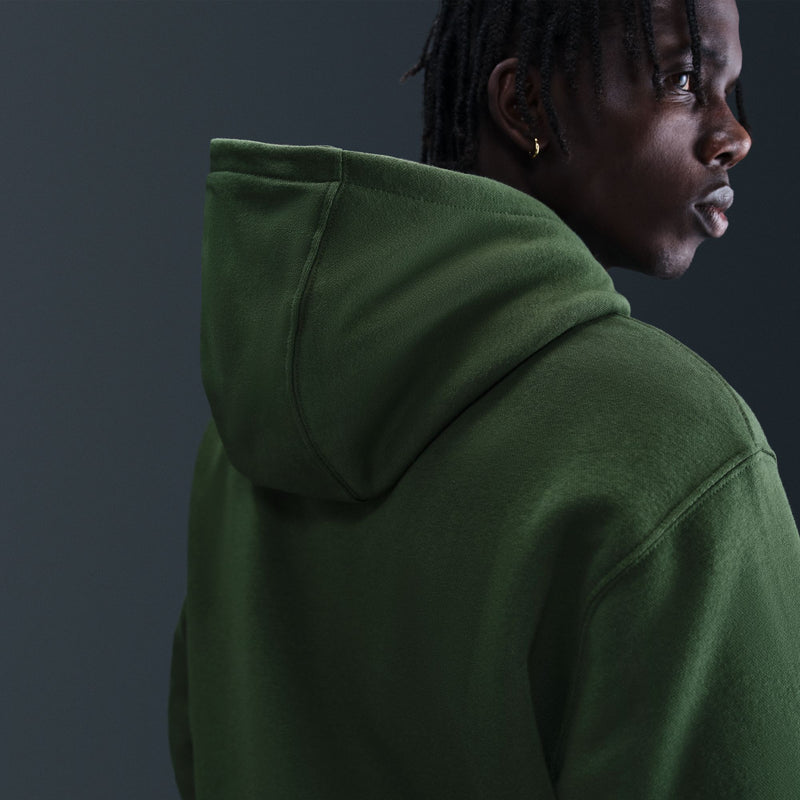 NIKE CLUB FLEECE PULLOVER HOODIE "FIR/SUMMIT WHITE/JADE HORIZON"