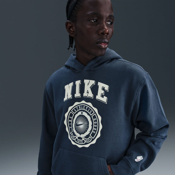 NIKE CLUB FLEECE PULLOVER HOODIE "THUNDER BLUE/COCONUT MILK/SAIL"