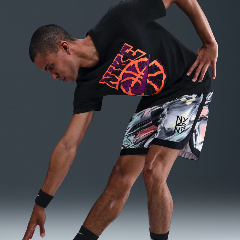 NIKE DRI FIT DNA SHORTS NY25 "LT LASER ORANGE/CRIMSON PULSE/BLACK"