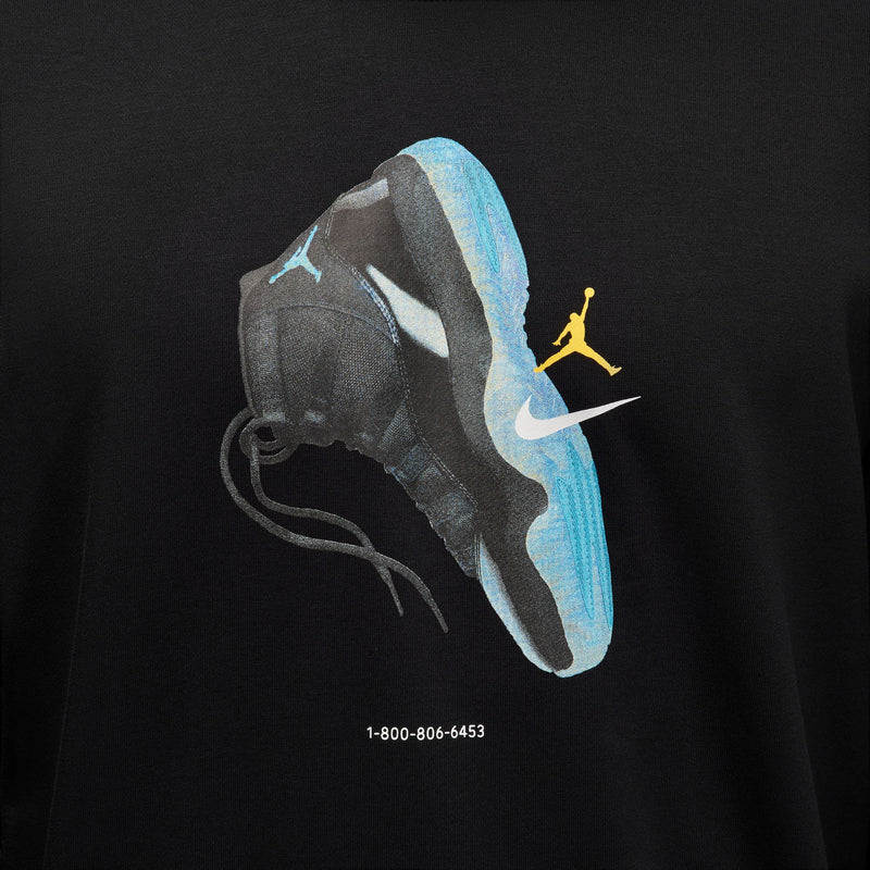 JORDAN BROOKLYN FLEECE CREWNECK SWEATSHIRT "BLACK/GAMMA BLUE"