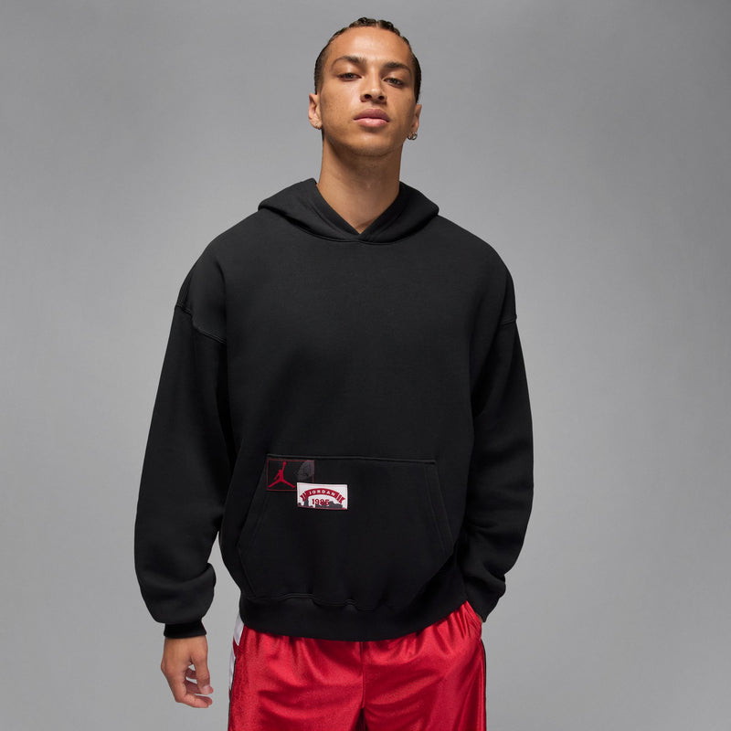 JORDAN BROOKLYN OVERSIZED FLEECE HOODIE "BLACK"