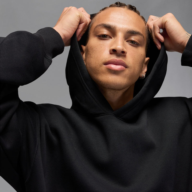 JORDAN BROOKLYN OVERSIZED FLEECE HOODIE "BLACK"