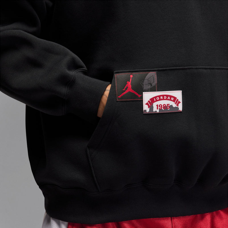 JORDAN BROOKLYN OVERSIZED FLEECE HOODIE "BLACK"