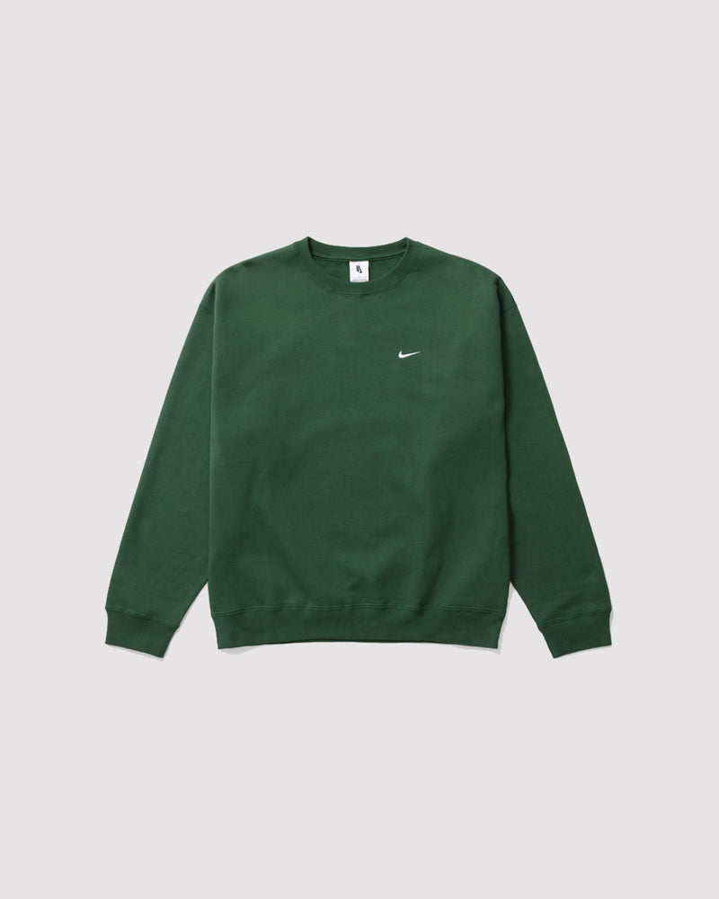 SOLO SWOOSH FLEECE CREW "FIR"