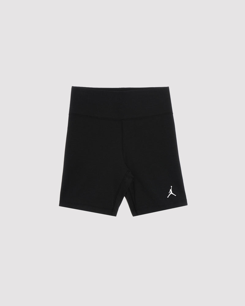 W RIBBED BIKE SHORTS "BLACK"