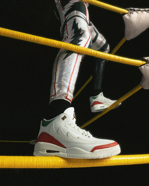 AIR JORDAN 3 RETRO "SUMMIT WHITE/METALLIC GOLD-PINE GREEN"