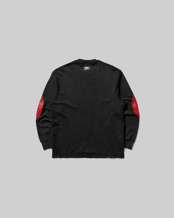 AIR JORDAN RARE AIR LONG SLEEVE T-SHIRT "BLACK/CHILE RED"