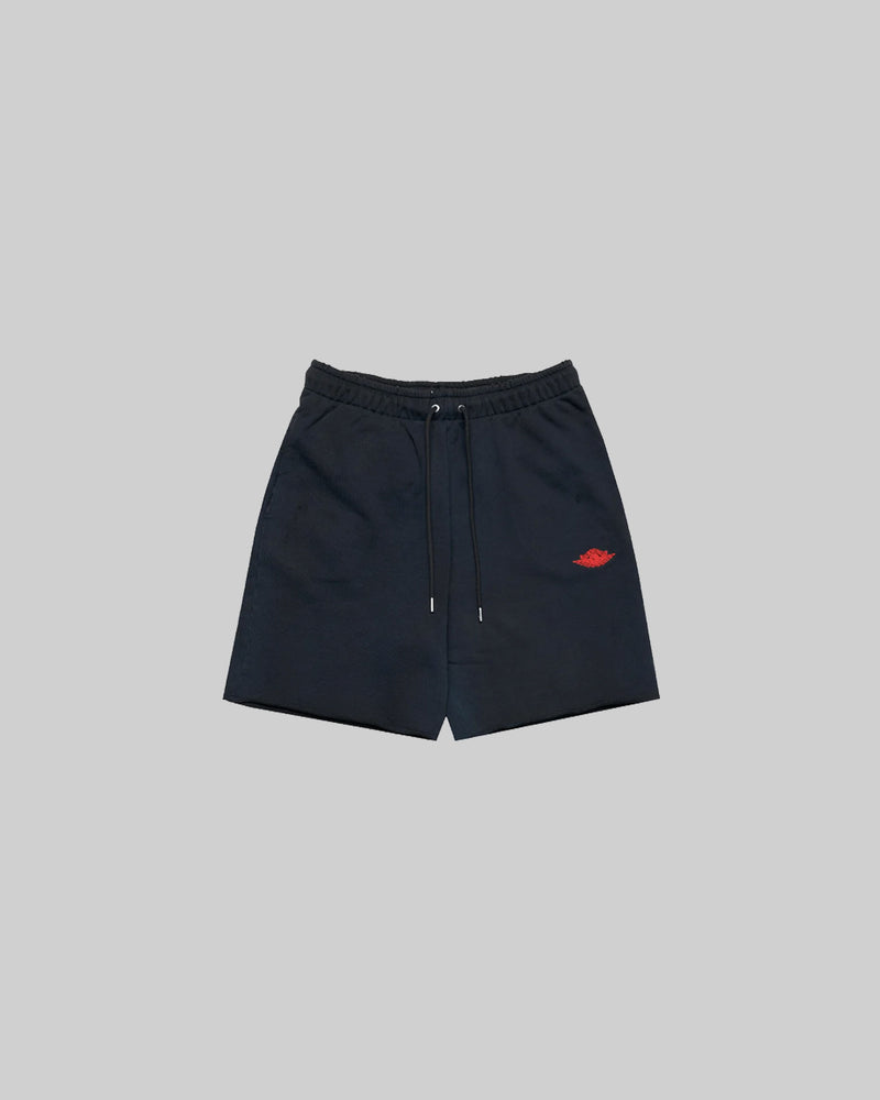 AIR JORDAN RARE AIR FRENCH TERRY SHORTS "BLACK/CHILE RED"