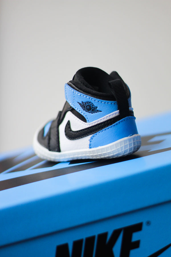 JORDAN 1 CRIB BOOTIE "UNIVERSITY BLUE"