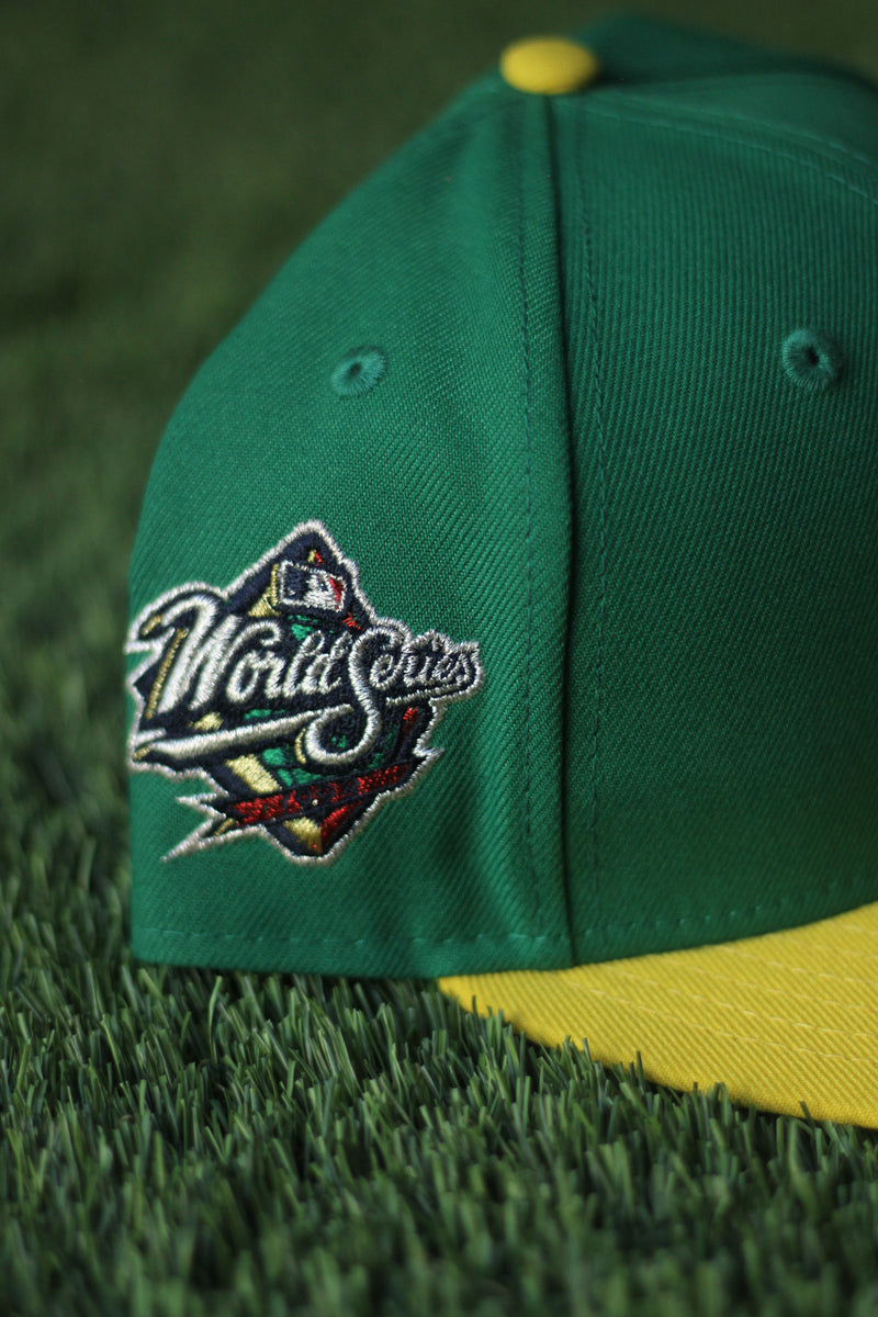1998 NEW YORK YANKEES BOTANICAL GREEN TWO-TONE FITTED W/ GREY UNDER VISOR