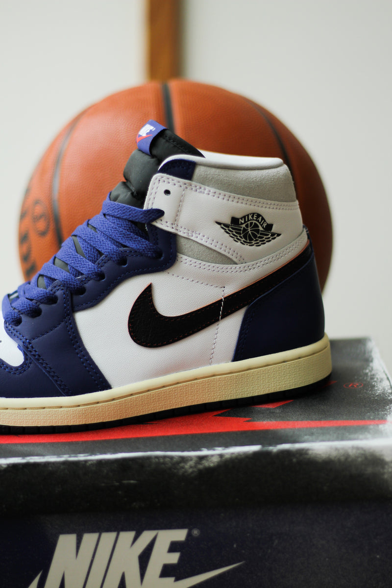 AIR JORDAN 1 RETRO HIGH OG "WHITE/BLACK-NEUTRAL GREY-DEEP ROYAL BLUE"