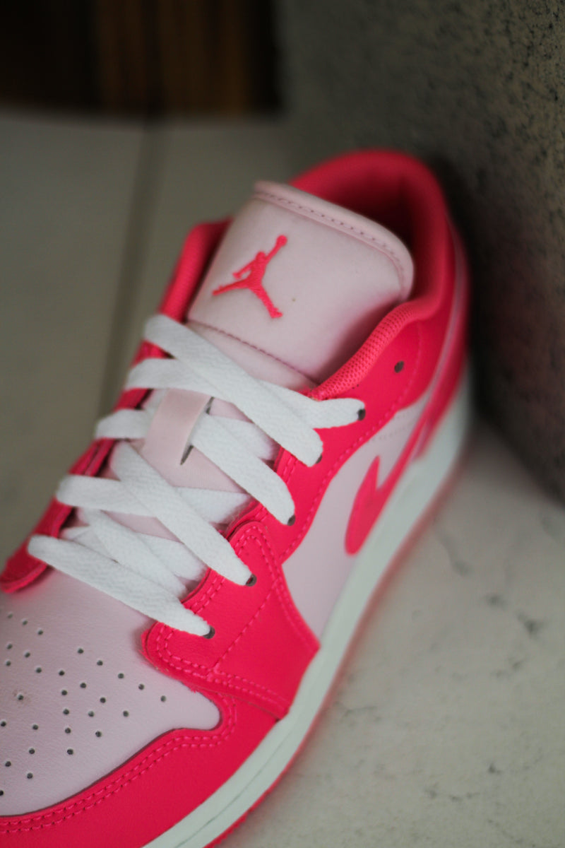 Pink White Jordan Ones Low AIR JORDAN LOW (GS)