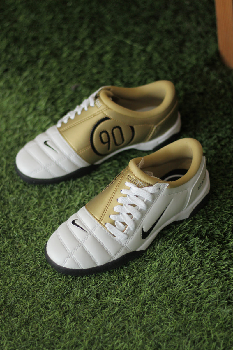 NIKE T90 SP "WHITE/BLACK-METALLIC GOLD"