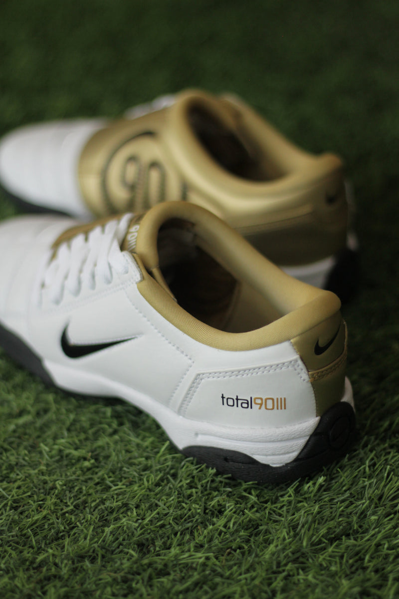NIKE T90 SP "WHITE/BLACK-METALLIC GOLD"
