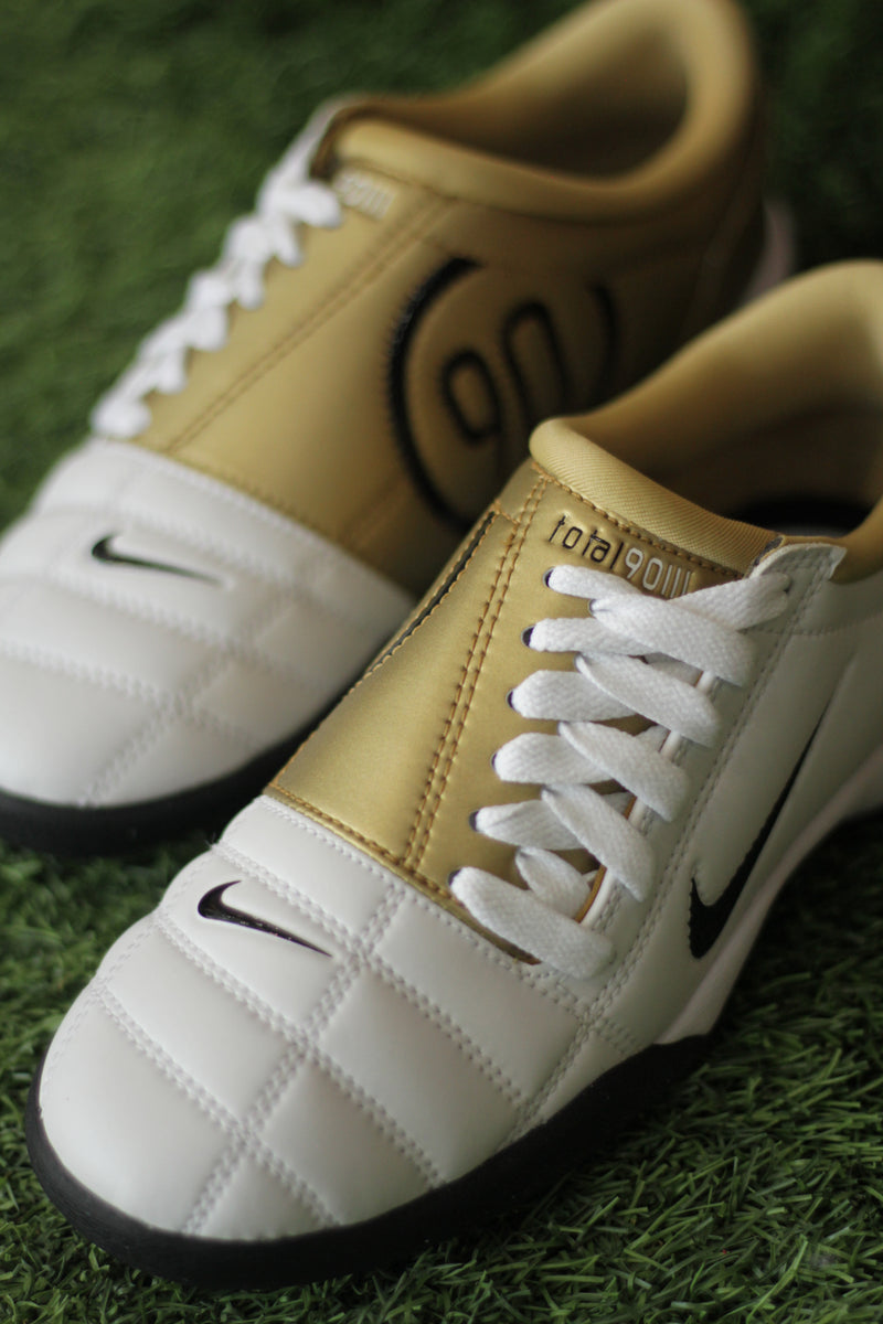 NIKE T90 SP "WHITE/BLACK-METALLIC GOLD"