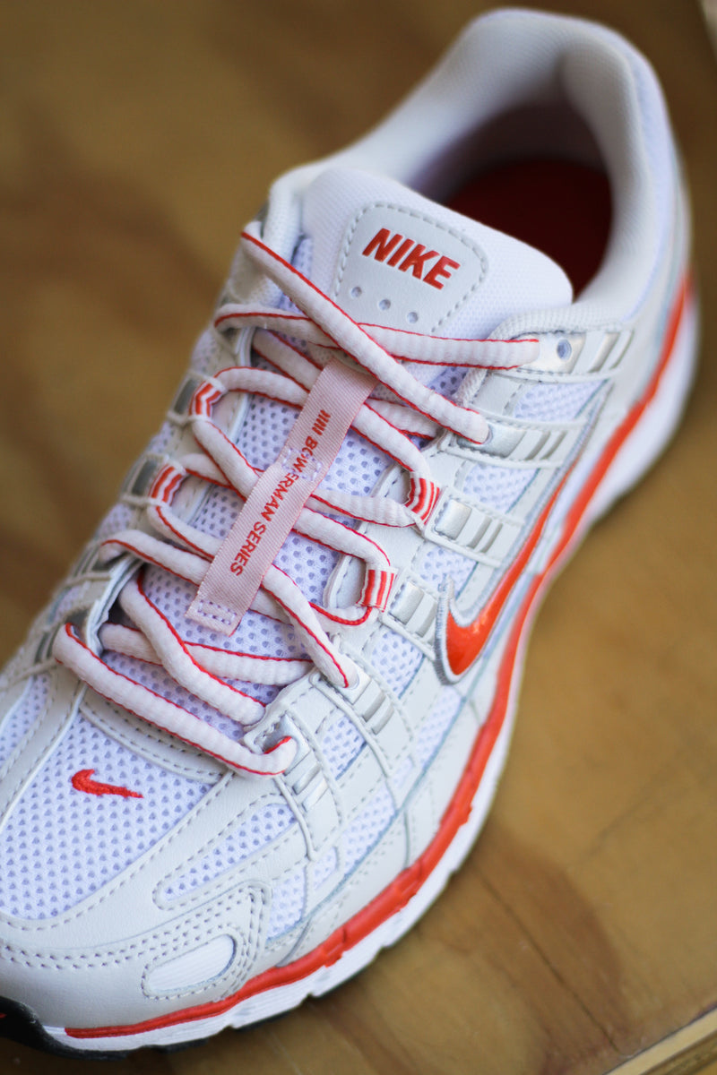 W NIKE P-6000 " WHITE/PICANTE RED-PLATINUM TINT-BLACK"