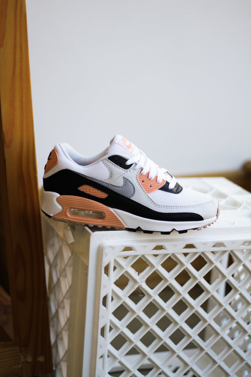 W NIKE AIR MAX 90 "WHITE/WOLF GREY-BLACK-PHOTON DUST"