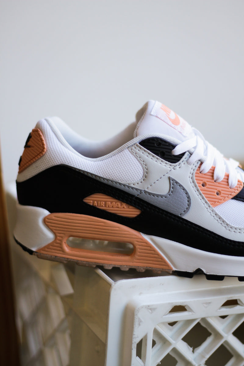 W NIKE AIR MAX 90 "WHITE/WOLF GREY-BLACK-PHOTON DUST"