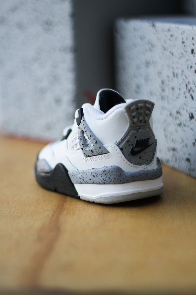 JORDAN 4 RETRO (TD) "SUMMIT WHITE/FIRE RED-CEMENT GREY-BLACK"