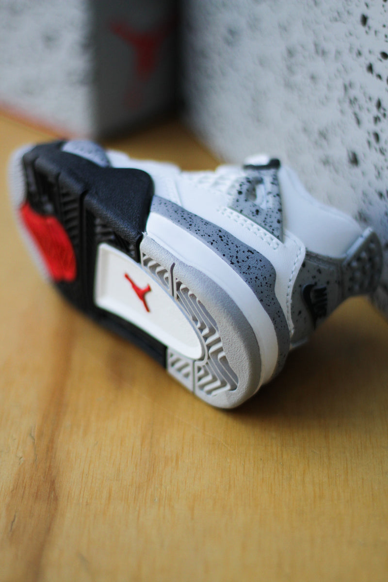 JORDAN 4 RETRO (TD) "SUMMIT WHITE/FIRE RED-CEMENT GREY-BLACK"
