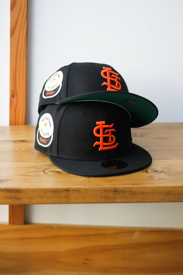 1948 ST LOUIS BROWNS BLACK FITTED W/ GREEN UNDER VISOR