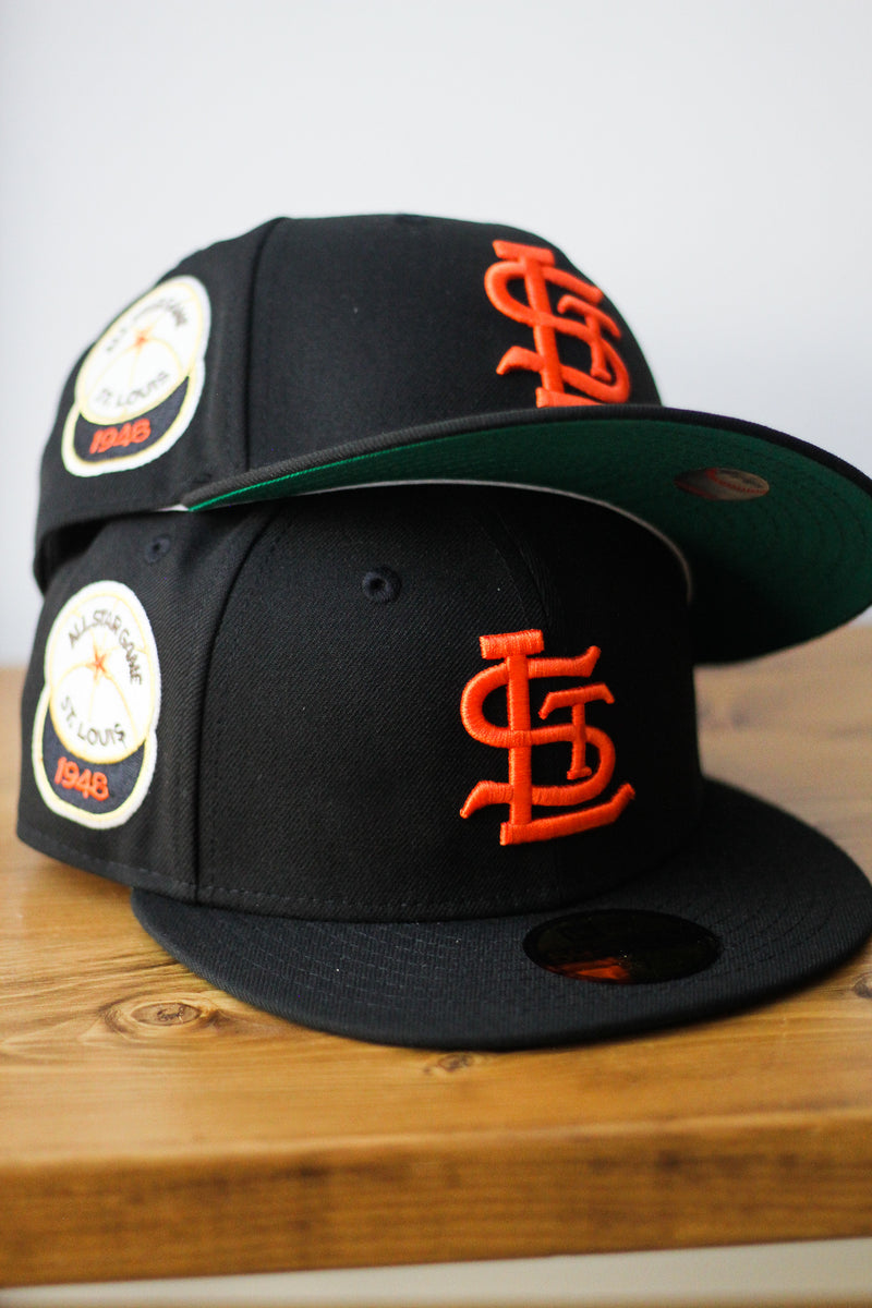 1948 ST LOUIS BROWNS BLACK FITTED W/ GREEN UNDER VISOR