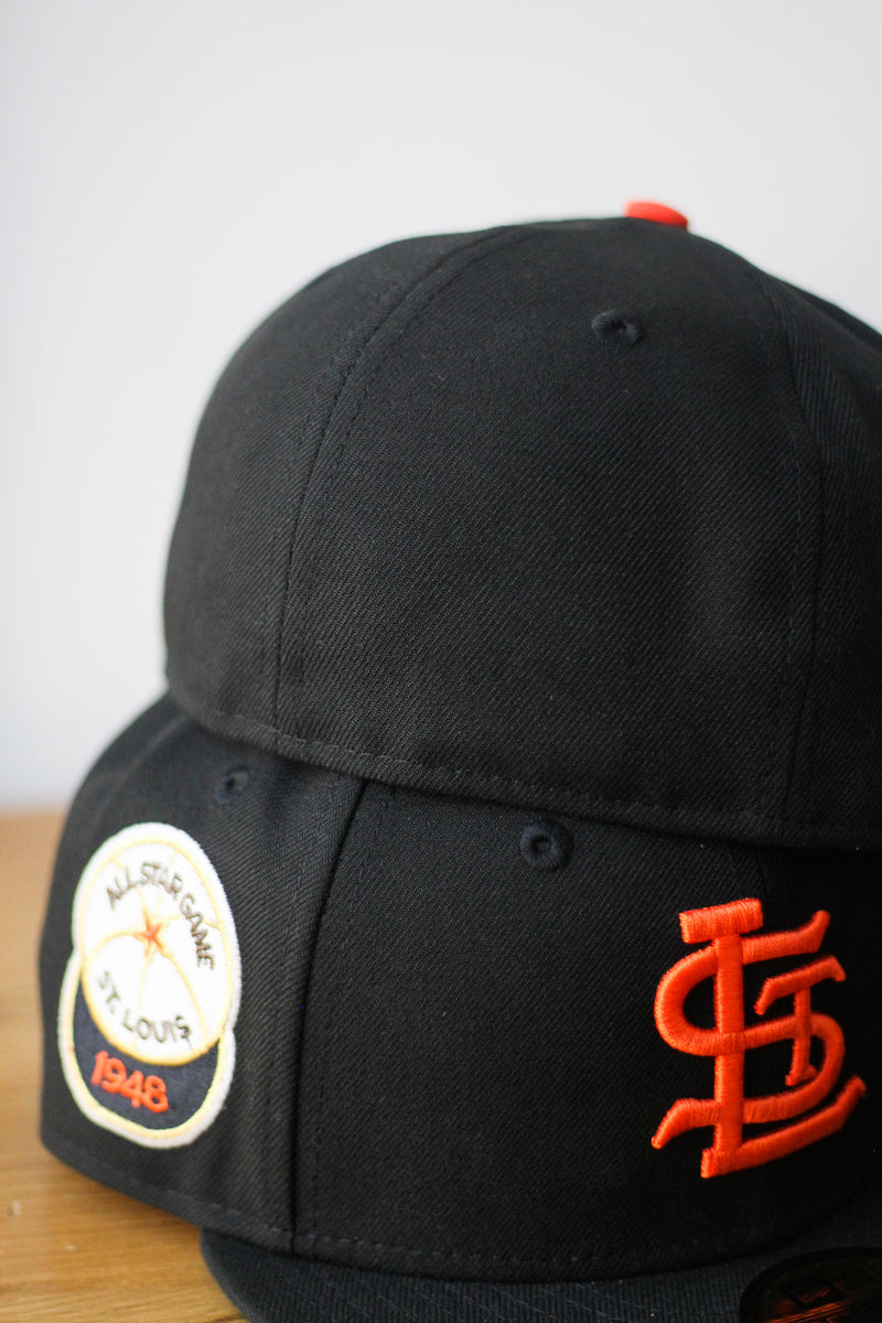 1948 ST LOUIS BROWNS BLACK FITTED W/ GREEN UNDER VISOR