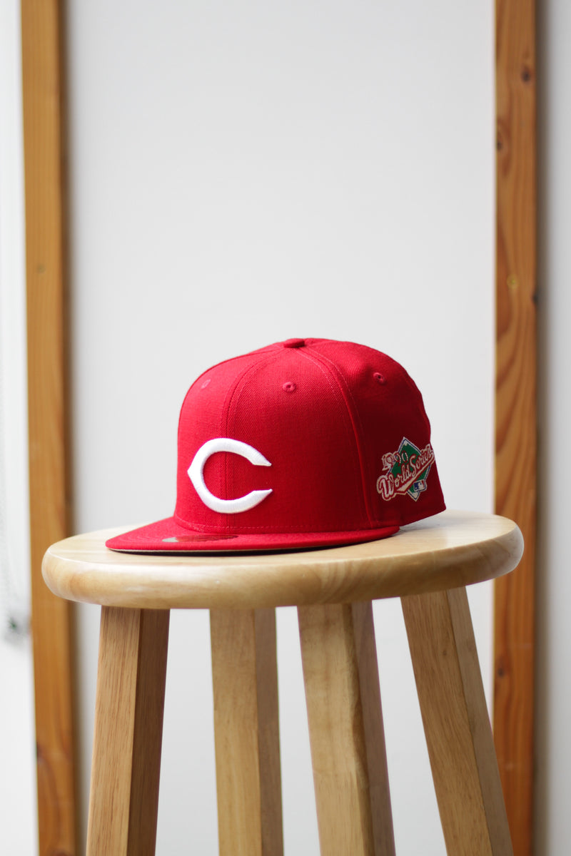 1990 CINCINNATI REDS RED FITTED W/ GREY UNDER VISOR