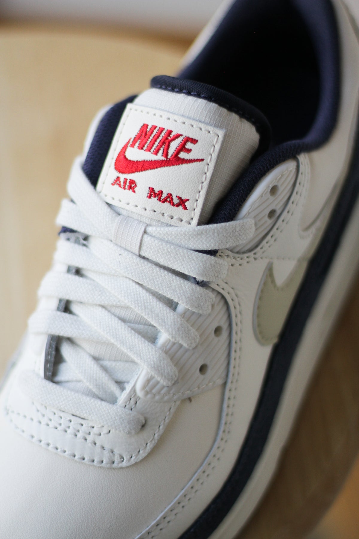 国内配送 NIKE AIR MAX 90 PRM PALE IVORY/T.BLUE-SAIL-L.KHAKI NIKE AIR MAX 90 PRM