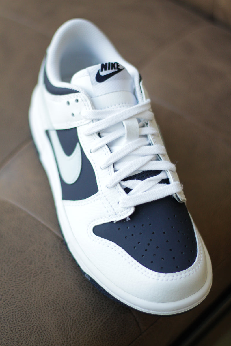 NIKE DUNK LOW (GS) "WHITE/LT ARMORY BLUE-DEEP ROYAL BLUE"