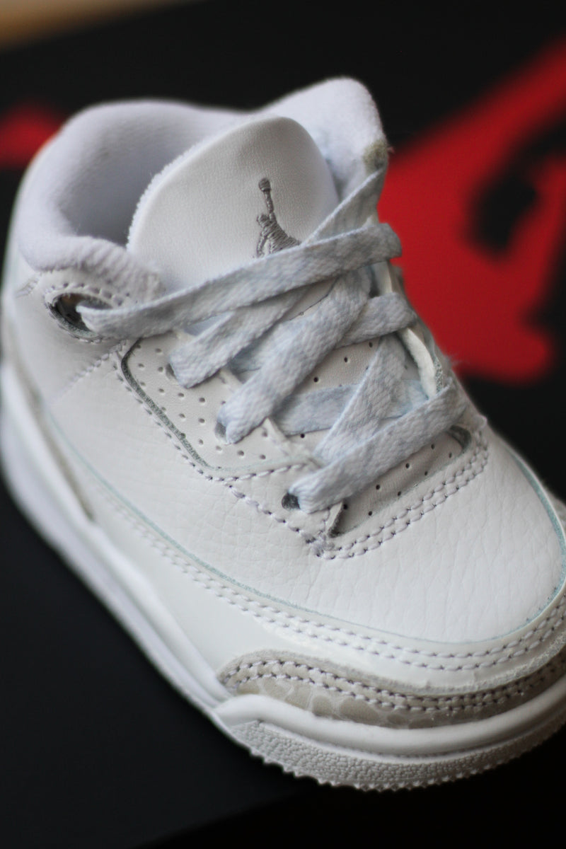 JORDAN 3 RETRO (TD) "WHITE/METALLIC SILVER-WHITE"