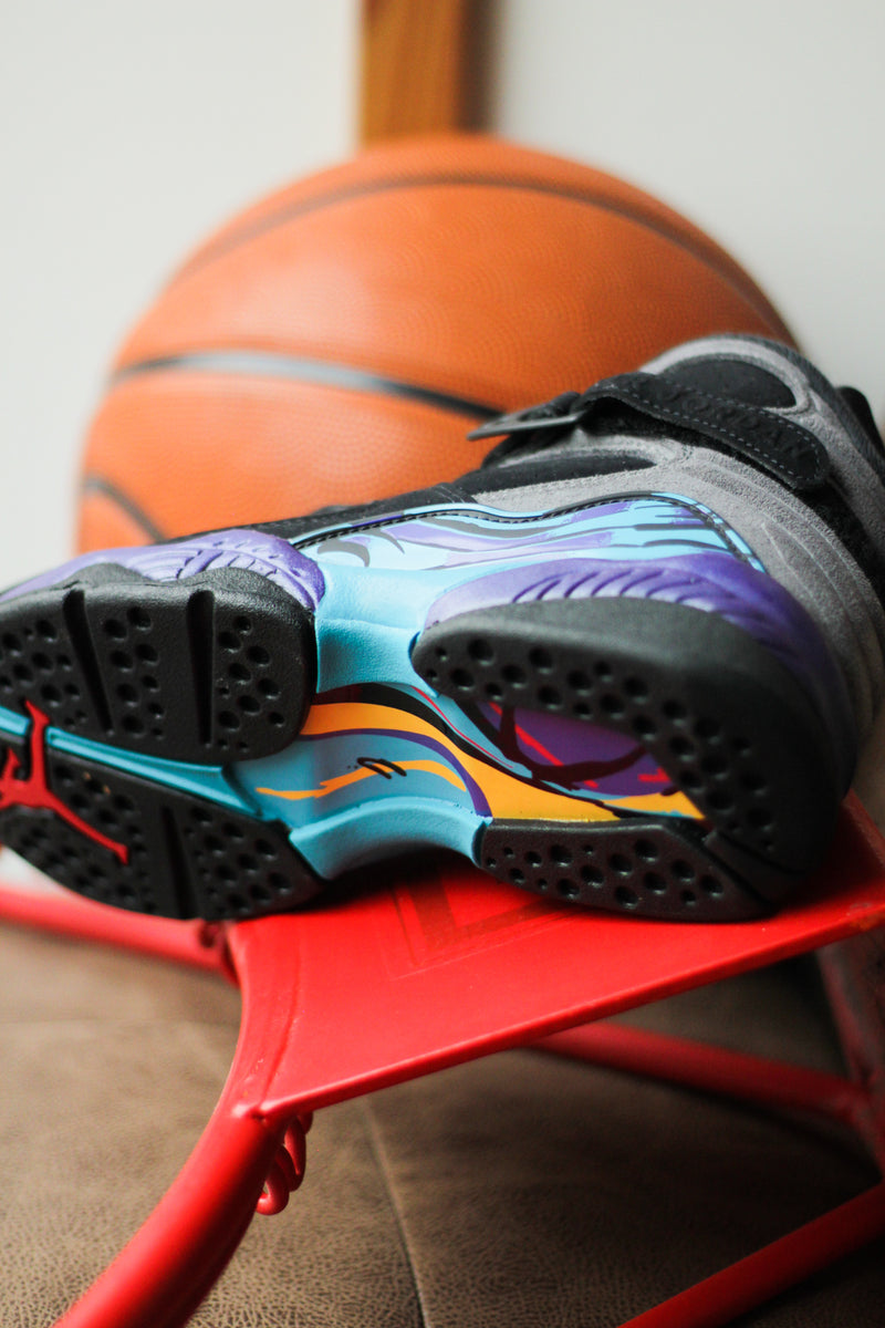 AIR JORDAN 8 RETRO (GS) "BLACK/MULTI-COLOR-MULTI-COLOR"