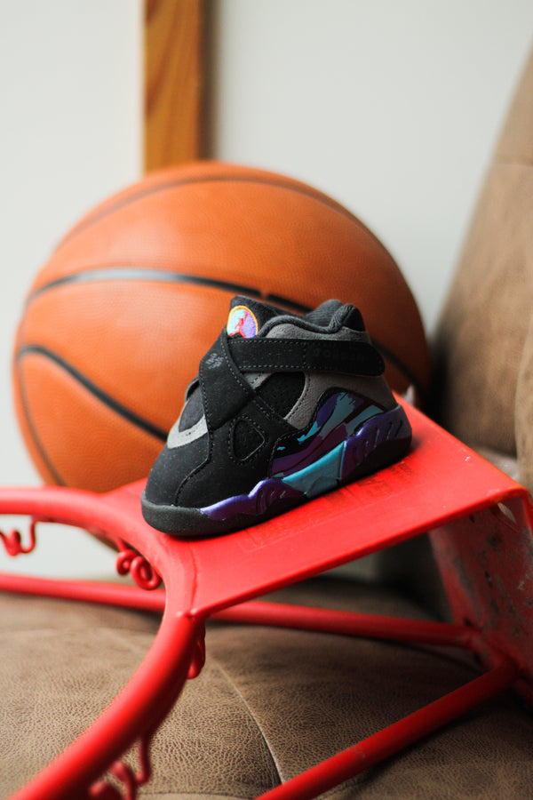 JORDAN 8 RETRO (TD) "BLACK/MULTI-COLOR-MULTI-COLOR"