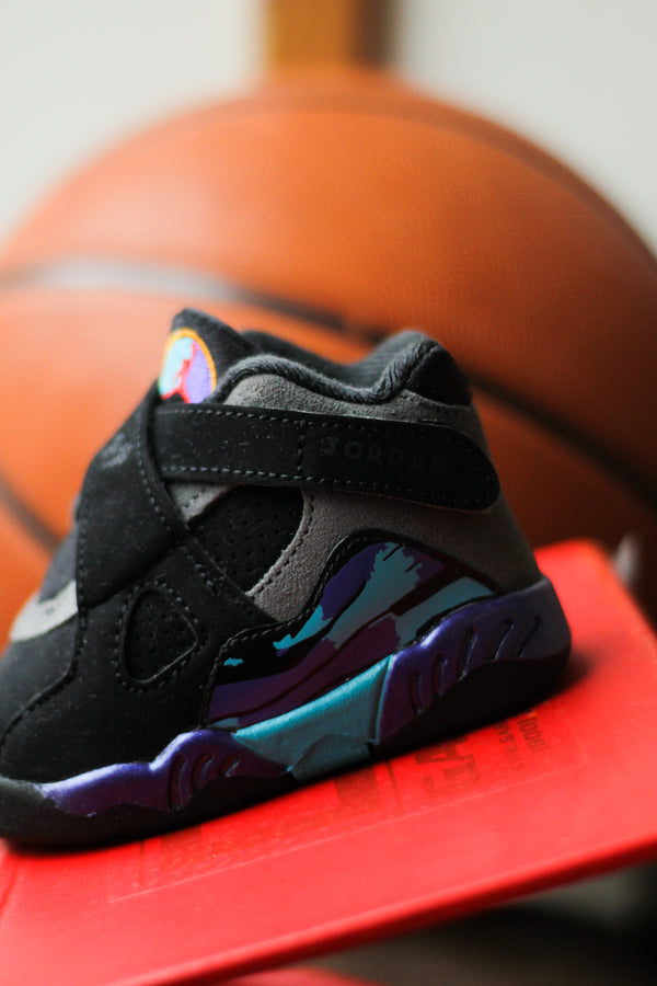 JORDAN 8 RETRO (TD) "BLACK/MULTI-COLOR-MULTI-COLOR"