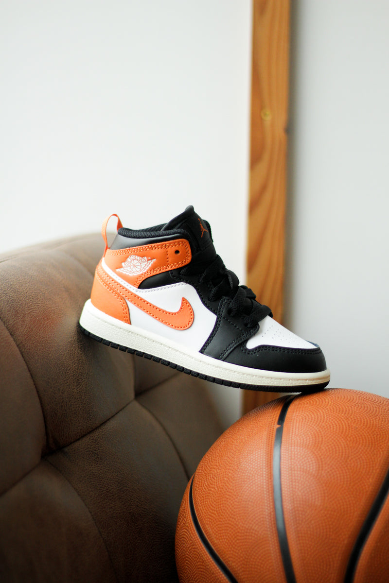 JORDAN 1 MID (PS) "STARFISH/BLACK-WHITE-SAIL"