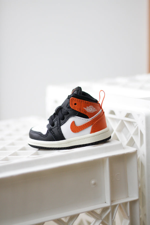 JORDAN 1 MID (TD) "STARFISH/BLACK-WHITE-SAIL"