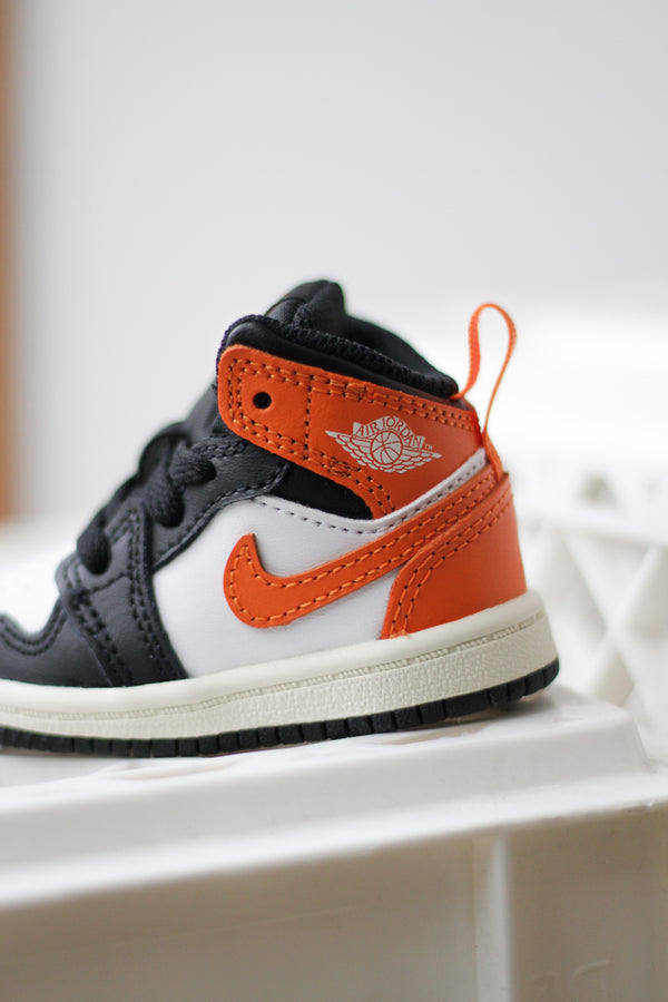 JORDAN 1 MID (TD) "STARFISH/BLACK-WHITE-SAIL"