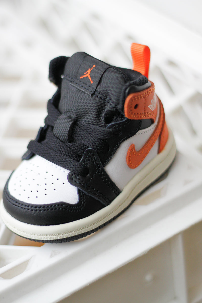 JORDAN 1 MID (TD) "STARFISH/BLACK-WHITE-SAIL"