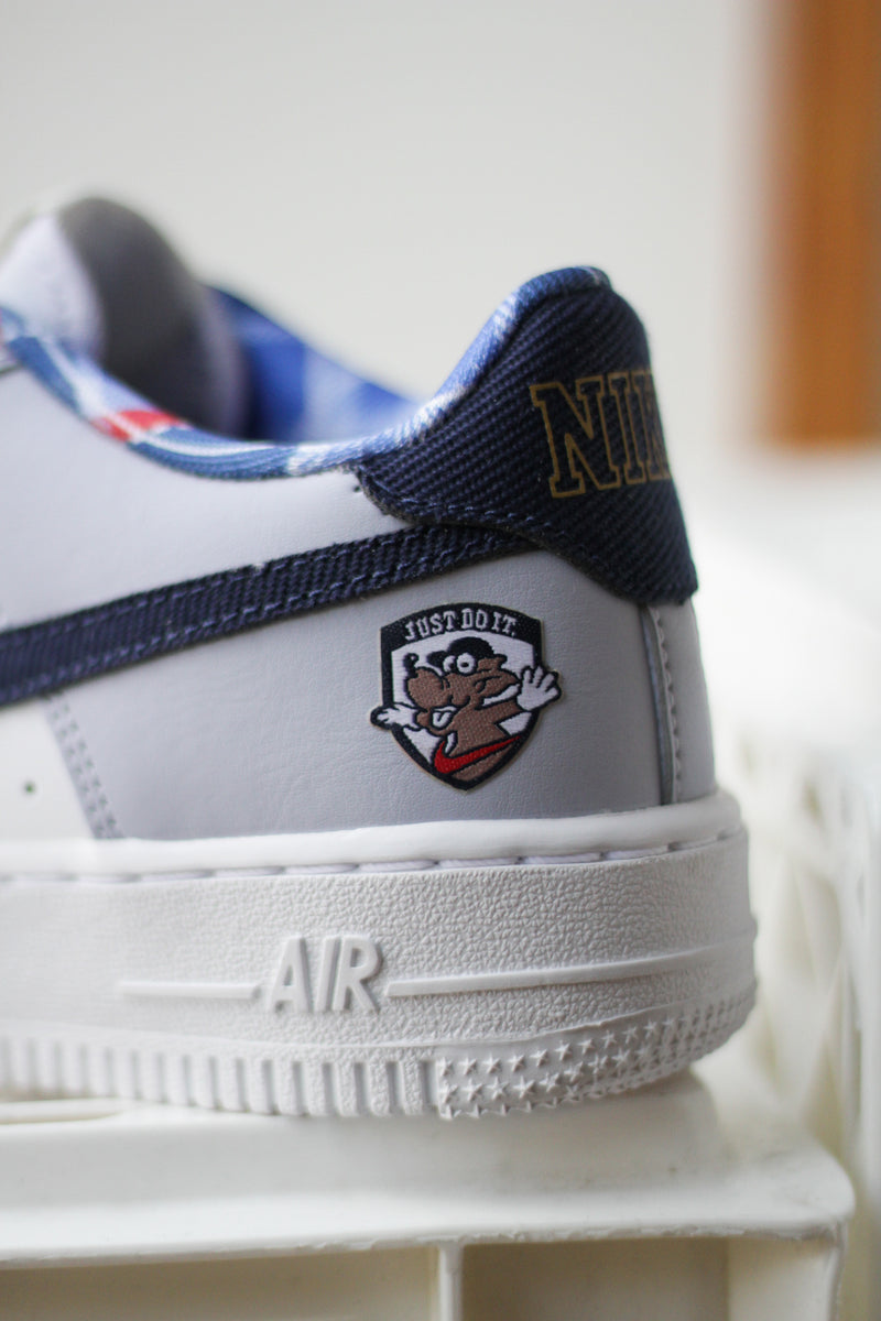 NIKE AIR FORCE 1 LV8 (GS) "WHITE/MIDNIGHT NAVY-WHITE-GHOST"