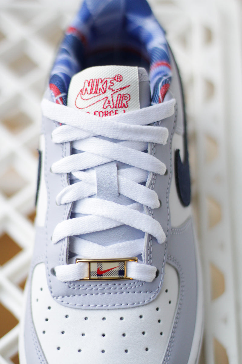 NIKE AIR FORCE 1 LV8 (GS) "WHITE/MIDNIGHT NAVY-WHITE-GHOST"