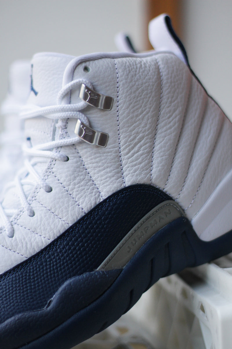 AIR JORDAN 12 RETRO "WHITE/FRENCH BLUE-METALLIC SILVER"