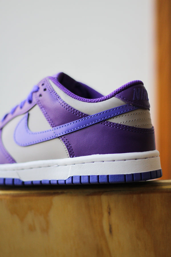 NIKE DUNK LOW (GS) "COLLEGE GREY/PERSIAN VIOLET-WILD GRAPE"
